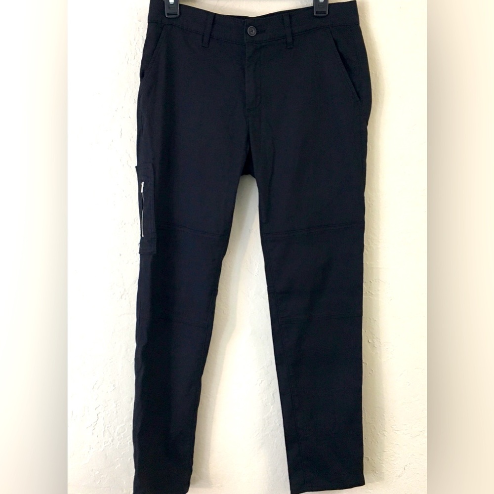 AG The Wyatt Utilitarian Slouchy Skinny Pant Size 27R Black Zipper Utility